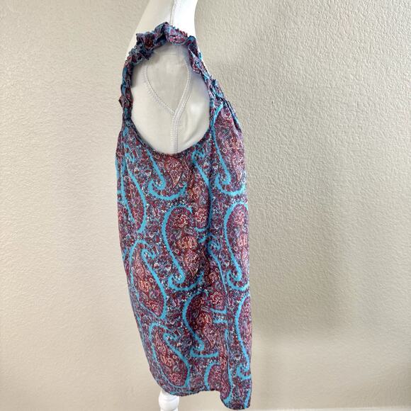 J.Crew ReImagined Sz Small Purple Flutter Sleeve Mini Sun Dress - Picture 5 of 12